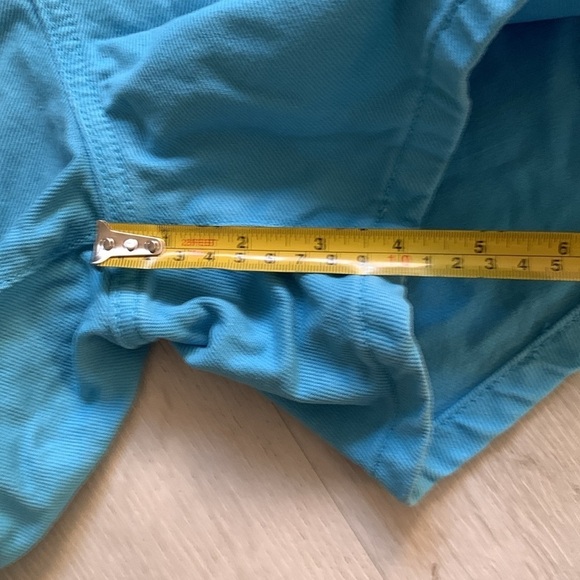Zara size 4 blue denim jeans‎ high waisted buttons fly blue aqua teal vintage - Picture 6 of 10